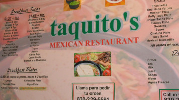 Taquito Mexico menu