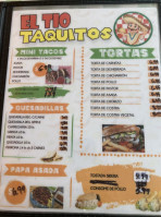 El Tío Taquitos menu