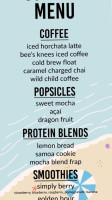 Blend Nutrition menu