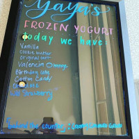 Ya Ya's Frozen Yogurt menu