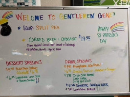 Gentlemen Gene's  A Pub menu