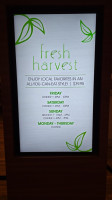 Fresh Harvest menu