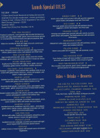 Jinda Thai menu