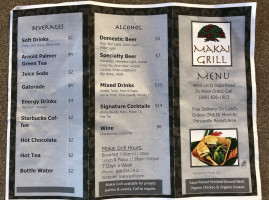 Makai Grill And Golf Pro Shop menu