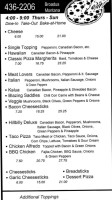 Seabeck Pizza Subs menu