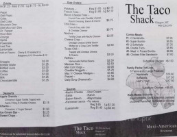 Taco Shack menu