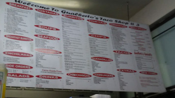 Gualberto's Taco Shop menu