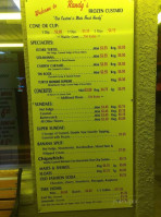 Randy's Frozen Custard menu