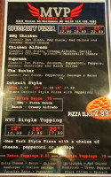 Mvp Pizzeria And Pub menu