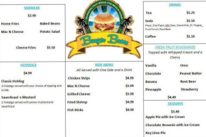 Burger Bums menu