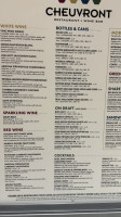 Cheuvront Restaurant And Wine Bar menu