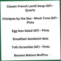 The Greenhouse Cafe menu
