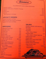 Bruno's Pizza menu