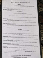 Iron Horse Grill menu