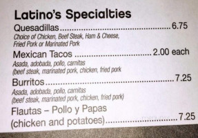 Amigo's Pizza menu