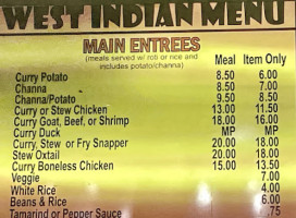 Singh's Roti Shop menu