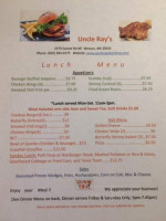 Uncle Ray's menu