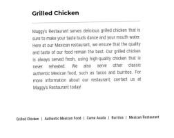 Maggy's menu