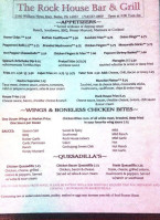 Rock House menu