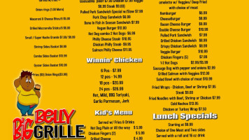 Big Belly Grille menu