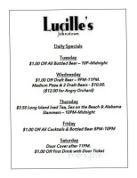 Lucille's menu