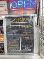 Los Tacos De Garcia menu