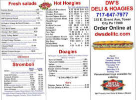 Dw's Deli And Hoagies menu