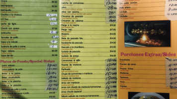 El Salto Del Fraile menu