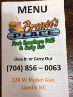 Brown's Place menu