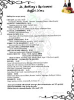 St. Anthonys menu