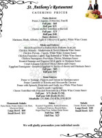 St. Anthonys menu