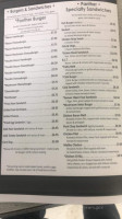 Panther Cafe menu