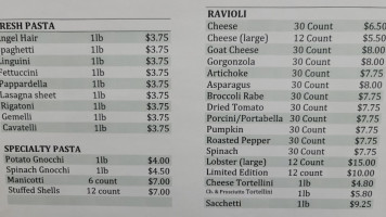 Savino's Quality Pasta menu