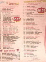 Golden Dragon menu