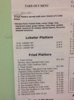 Lobster Claw Take Out menu