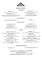 Bigfork Inn menu