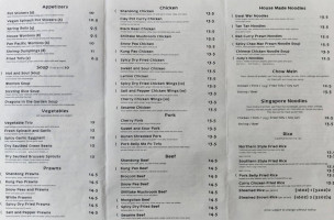 Henry's Wok'n Grill menu