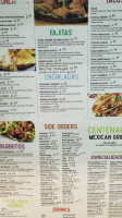 Centenario Mexican Grille menu