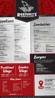 Reeniko's Sports Grill menu