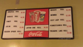 Japan One menu