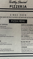 Turtley Sauced Pizza! menu