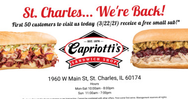 Capriotti's Sandwich Shop food