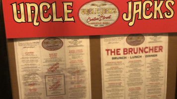 Uncle Jack's On Canton Street menu