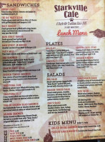 Starkville Cafe menu