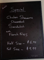 Quickchick Shawarma And Grill menu