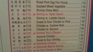 China King menu