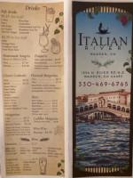 Italian River Authentic Cuisine menu