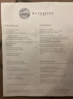 The Waterside menu