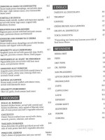 Bacco Trattoria Italiana menu