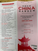 China Garden menu